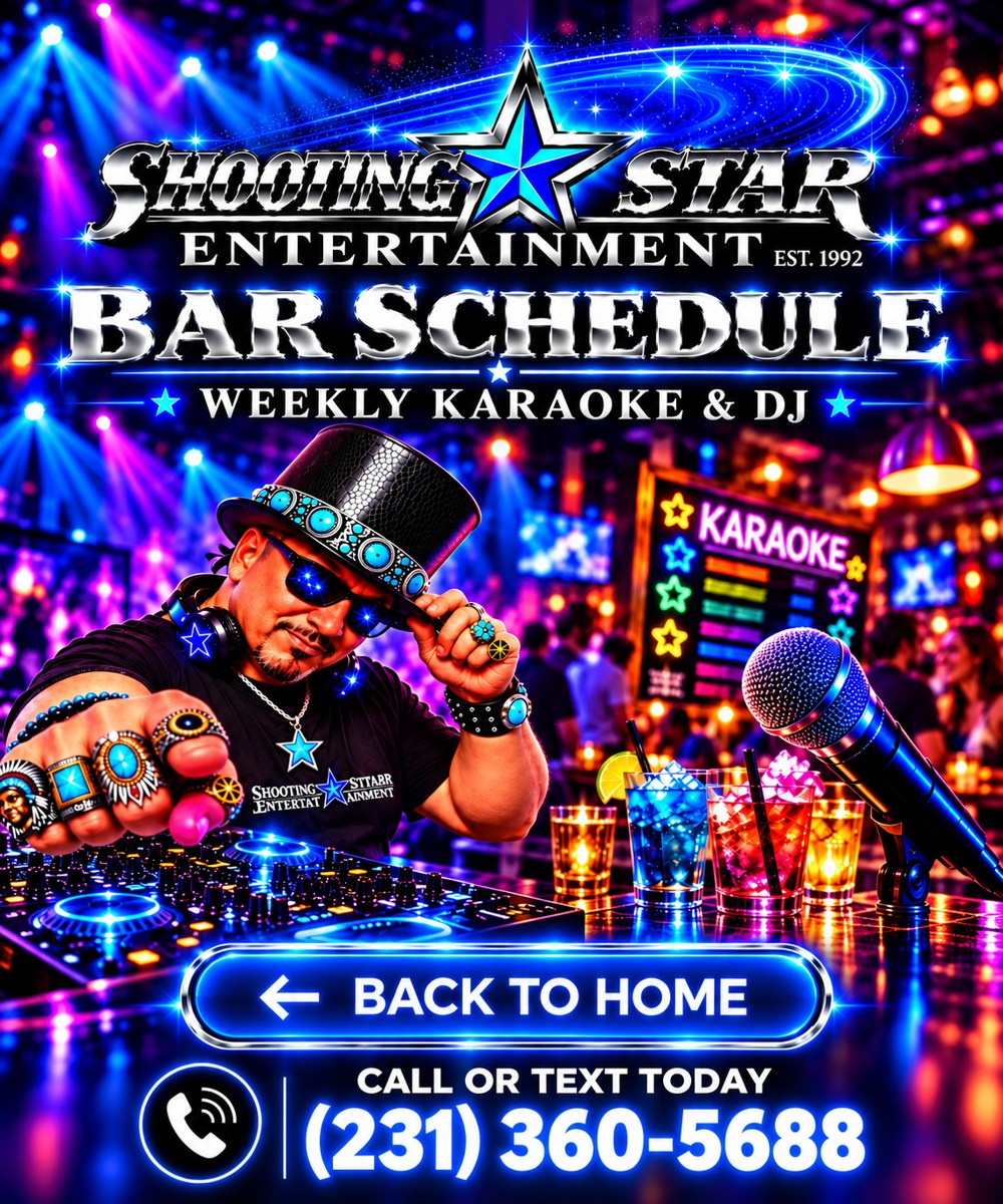 Shooting Star Entertainment weekly karaoke and DJ bar schedule